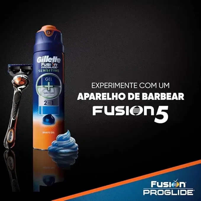 Gillette Gel De Barbear Fusion Proglide Hidratante - 200Ml - Imagem 3