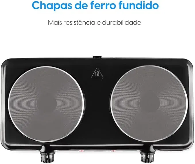 Fogão Elétrico Portátil Cooktop Elgin Double Cook 2 Bocas - 110V - Imagem 5