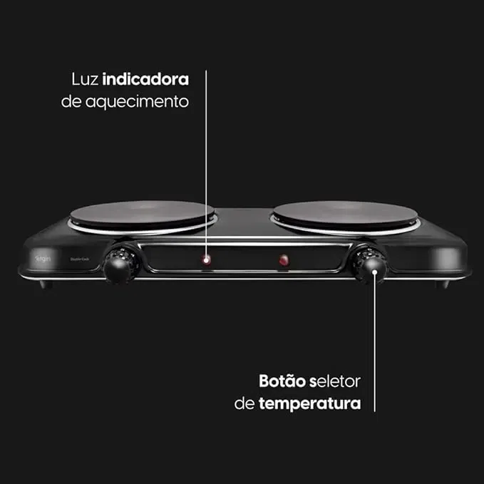 Fogão Elétrico Portátil Cooktop Elgin Double Cook 2 Bocas - 110V - Imagem 4