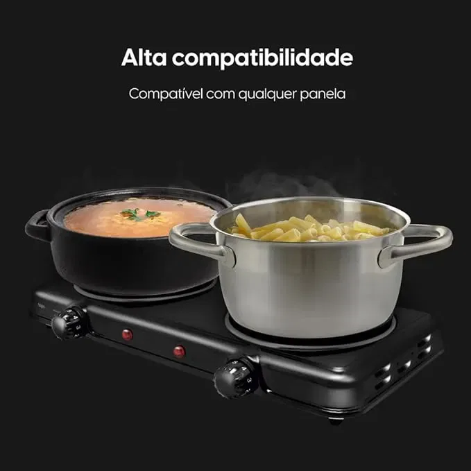 Fogão Elétrico Portátil Cooktop Elgin Double Cook 2 Bocas - 110V - Imagem 3