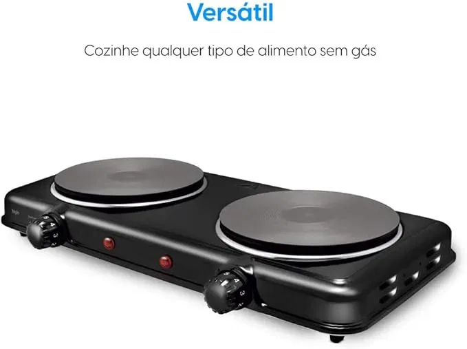 Fogão Elétrico Portátil Cooktop Elgin Double Cook 2 Bocas - 110V - Imagem 2