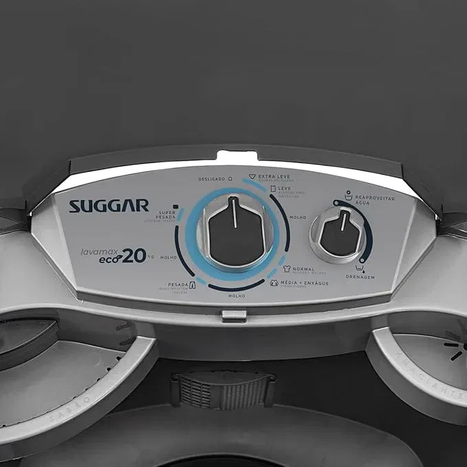 SUGGAR LAVADORA DE ROUPAS LAVAMAX ECO 20KG 220V PRATA LE2002PR - Imagem 6