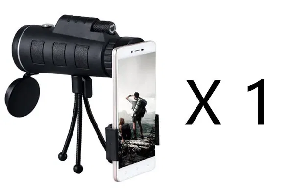 Compatible with Apple, Monocular Telescope Zoom Scope with Compass Phone Clip Tripod - Imagem 7