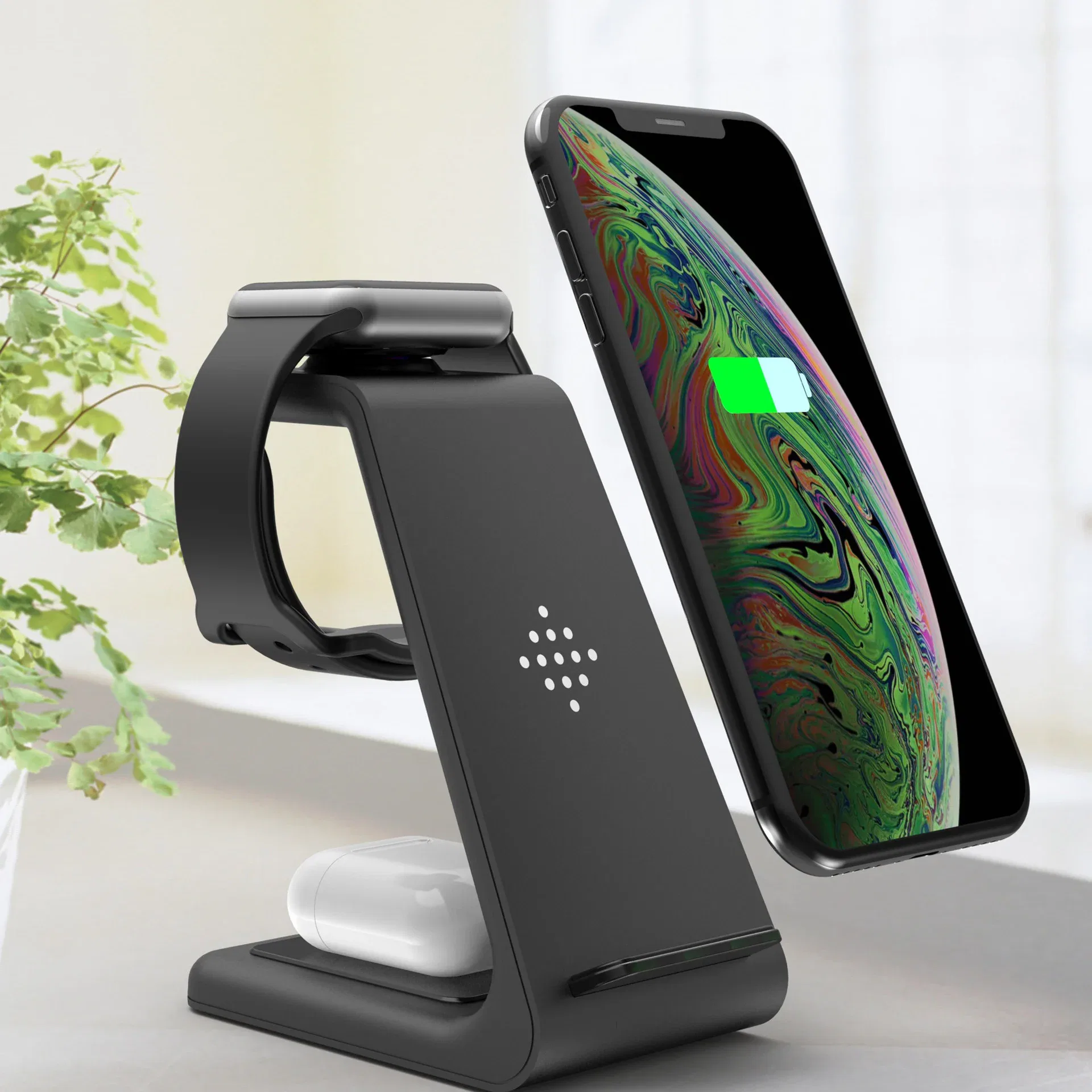 3 In 1 Fast Charging Station Wireless Charger Stand Wireless Quick Charge Dock For Phone Holder - Imagem 9