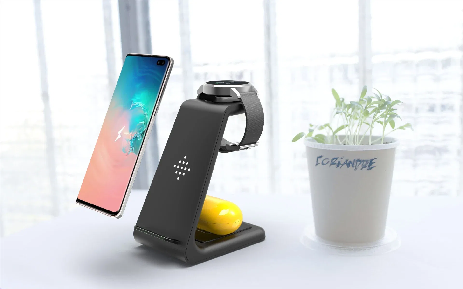 3 In 1 Fast Charging Station Wireless Charger Stand Wireless Quick Charge Dock For Phone Holder - Imagem 5