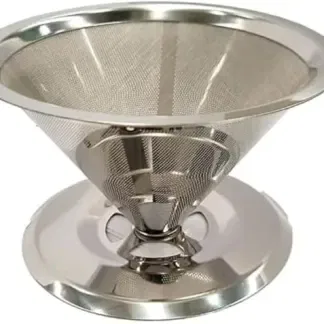 Coador de Café em Aço Inox, Reutilizável Sem Uso de Papel, Filtro Permanente com Base, Fácil de Lavar Coador de Café em Aço Inox, Reutilizável Sem Uso de Papel, Filtro Permanente com Base, Fácil de Lavar