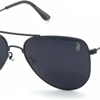 Óculos de Sol Aviador Clássico Unissex Polo London Club, Armação em Metal Stainless Stell Óculos de Sol Aviador Clássico Unissex Polo London Club, Armação em Metal Stainless Stell
